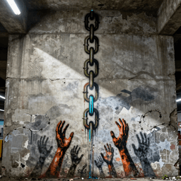 Cover art for "Supply Chain Of Command", a dark song inspired by "Defense Secretary summons Anthropic’s Amodei over military use of Claude"