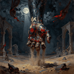 Cover art for "The Iron Rule Falls", a dark song inspired by "Iran's Ayatollah Ali Khamenei is killed in Israeli strike, ending 36-year iron rule"