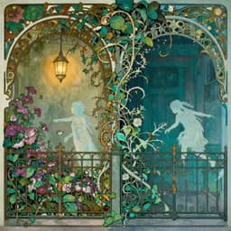 Cover art for "Fences Between Our Yards", a dark song inspired by "In South Carolina, measles shows how far apart neighbors can be on vaccines"