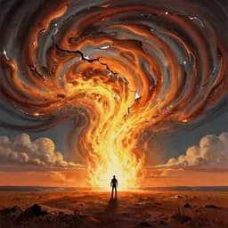 Cover art for "Standing in the Fire", a dark song